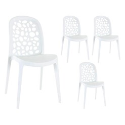 Picture of Nicu Outdoor Dining Chair (Set of 4) in White by Nova Caeli