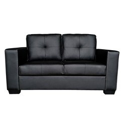 Picture of Nikki 2 Seater Sofa Faux Leather Black Rothbury Home
