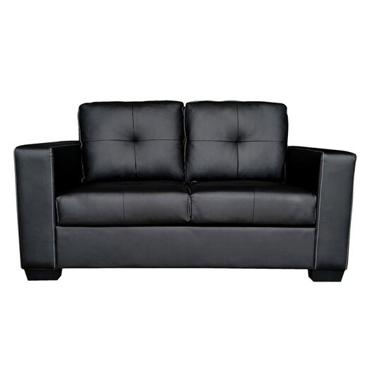 Picture of Nikki 2 Seater Sofa Faux Leather Black Rothbury Home