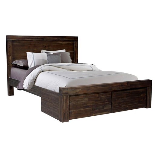 Picture of Niles Timber Bed Wood Dark Brown Beaumont & Braddock