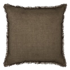 Picture of Nira Woven Linen Cushion in Olive by Amalfi