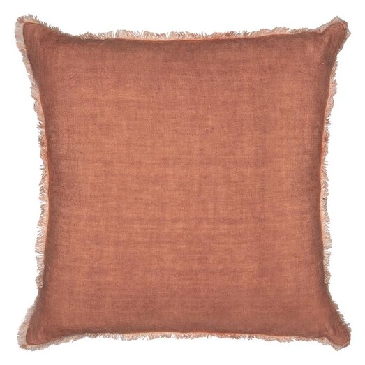 Picture of Nira Woven Linen Cushion in Red by Amalfi