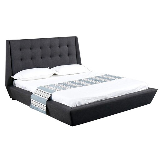 Picture of Nirma Queen Bed, Dark Grey Fabric Icon Studio Picture of Nirma Queen Bed, Dark Grey Fabric Icon Studio