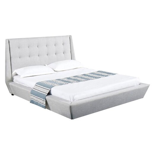 Picture of Nirma Queen Bed, Light Grey Fabric Icon Studio Picture of Nirma Queen Bed, Light Grey Fabric Icon Studio