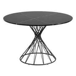 Picture of Niut Marble Top Dining Table Black Vida & Co.