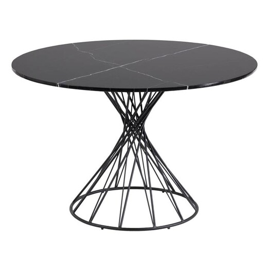 Picture of Niut Marble Top Dining Table Black Vida & Co. Picture of Niut Marble Top Dining Table Black Vida & Co.