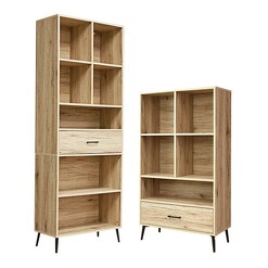 Picture of Niva Set of 2 Bookcases in Light Brown by HelloFurniture