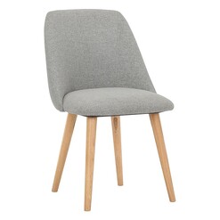 Picture of Nobu Dining Chair, Fabric, Wooden Legs Light Grey/Oak Life Interiors