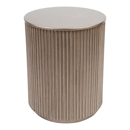 Picture of Nomad Round Side Table in Brown by CAFE Lighting & Living