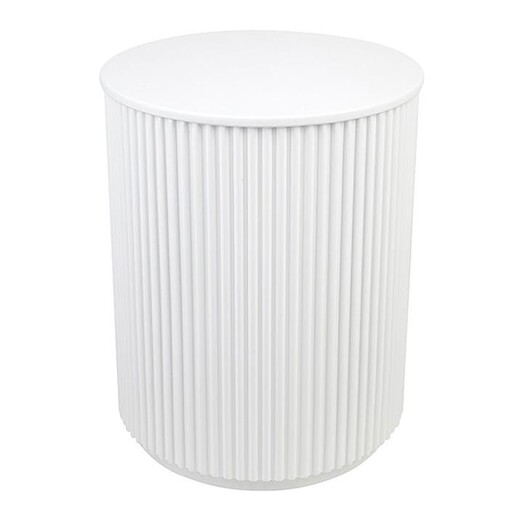 Picture of Nomad Round Side Table in White by CAFE Lighting & Living Picture of Nomad Round Side Table in White by CAFE Lighting & Living