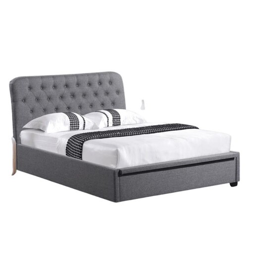 Picture of Norah Modern Fabric Gas Lift Tufted Bed Frame Queen Size - Dark Grey Picture of Norah Modern Fabric Gas Lift Tufted Bed Frame Queen Size - Dark Grey