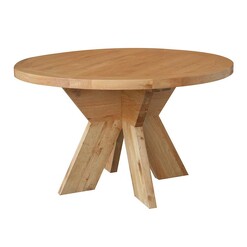 Picture of Nordic Round Oak Dining Table in Natural Oak by Jac Home Living