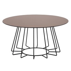 Picture of Normany Glass Top Coffee Table Bronze/Black Iniko