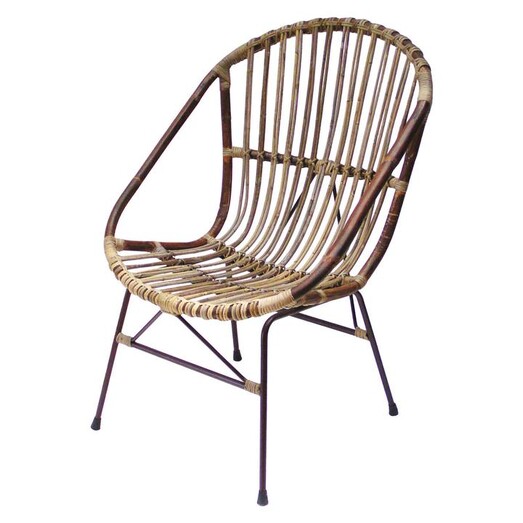 Picture of Norwich Rattan Rattan Armchair Grey/Brown Casa Uno