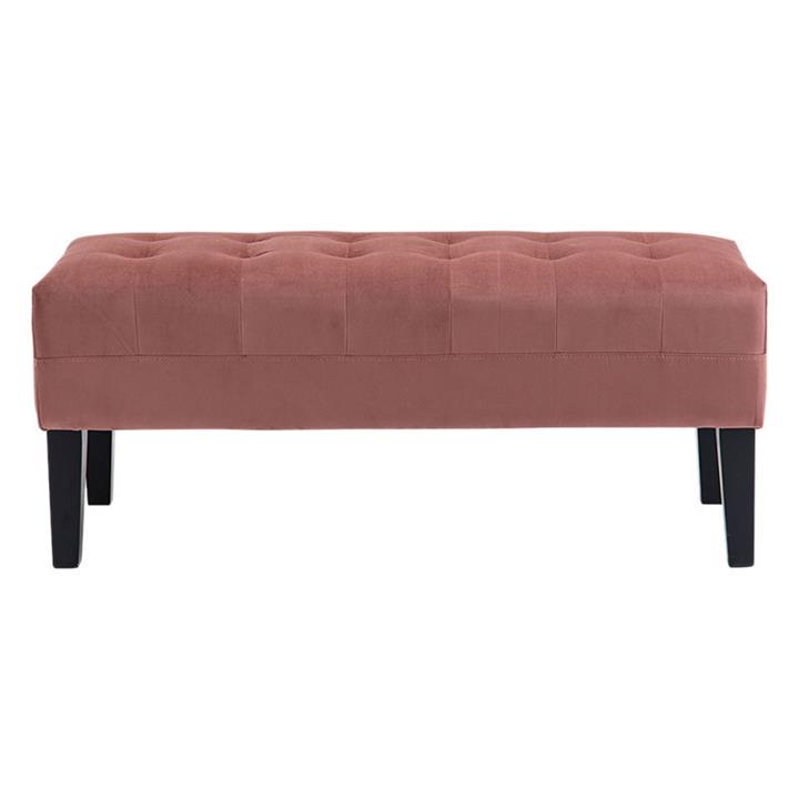 Picture of Nottingham Velvet Ottoman in Pink by CAFE Lighting & Living