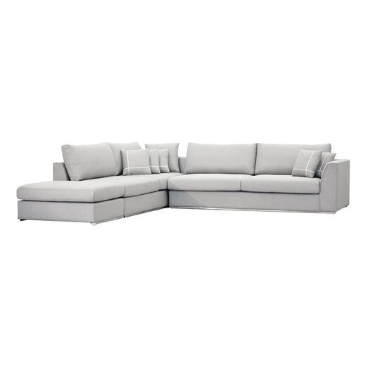 Picture of Nova Fabric 2 Seater Left Chaise Modular Lounge Dark Grey Dover Mason