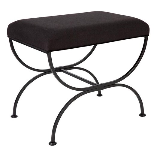 Picture of Novak Upholstered Stool Rayon Black CAFE Lighting & Living