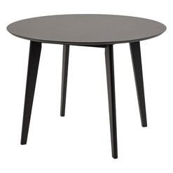 Picture of Nowak Oak Round Dining Table, Black Iniko