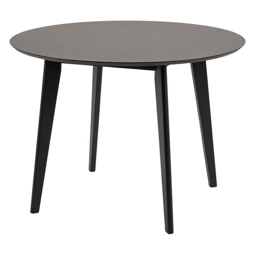 Picture of Nowak Oak Round Dining Table, Black Iniko Picture of Nowak Oak Round Dining Table, Black Iniko