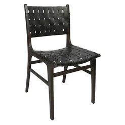 Picture of Numadu Leather Weave Dining Chair, Black Casa Uno
