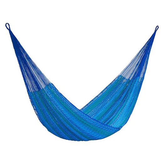 Picture of Nylon Outdoor Plus Hammock Size King in Blue/Teal by Mayan Legacy