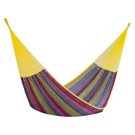 Picture of Nylon Outdoor Plus Hammock Size King in Yellow by Mayan Legacy