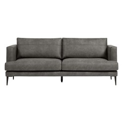 Picture of Oaklyn 2 Seater Vegan Leather Sofa in Grey by Vida & Co.