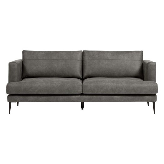 Picture of Oaklyn 2 Seater Vegan Leather Sofa in Grey by Vida & Co.