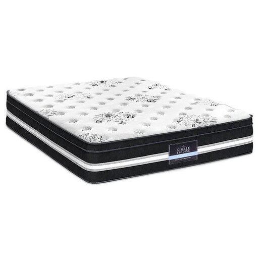 Picture of Odilly Cool Gel Memory Foam Mattress White/Black Giselle Bedding