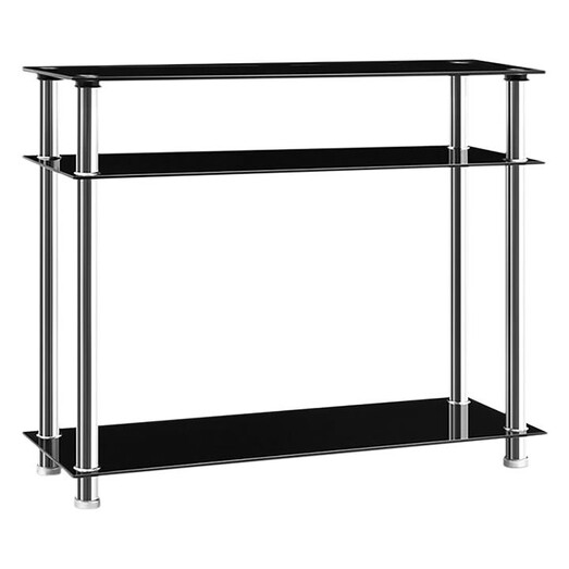 Picture of Ofair Console Table Glass Black/Silver Resort Living