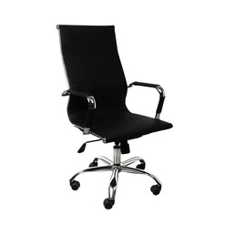 Picture of Office Chair Gaming Chair Home Work Study PU Mat Seat High-Back Computer Black