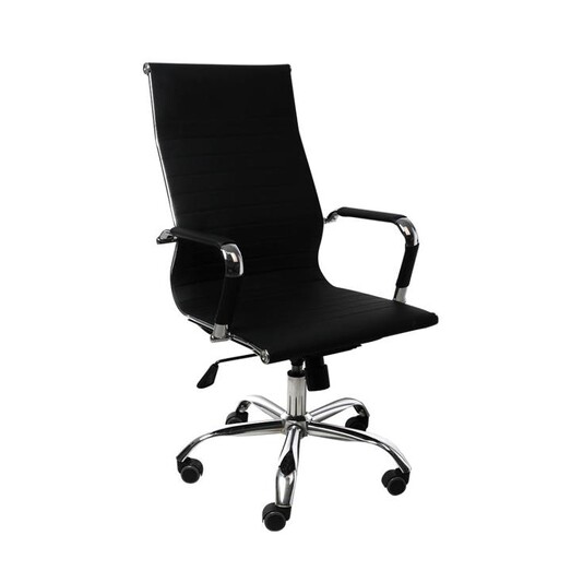 Picture of Office Chair Gaming Chair Home Work Study PU Mat Seat High-Back Computer Black