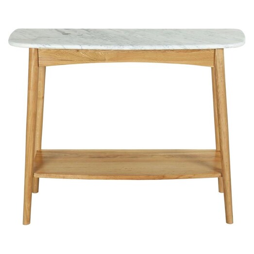 Picture of Oia Marble Console Table, Oak Oak/Marble Life Interiors