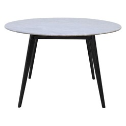 Picture of Oia Marble Round Dining Table, Black, 120cm Life Interiors
