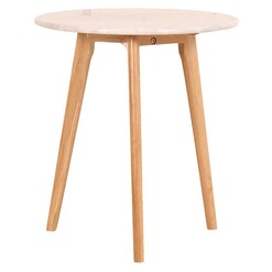 Picture of Oia Marble Side Table, Oak Wood Oak/Marble Life Interiors