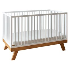Picture of Olivia 4-in-1 Convertible Baby Cot Wood White E-living