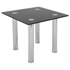 Picture of Olivia Glass Top Side Table Clear Dover Mason