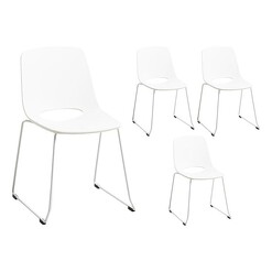 Picture of Olivia Set of 4 Dining Chairs Polypropylene White casabona