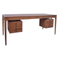 Picture of Olwen Double Drawer Desk in Natural by Alliance Furniture