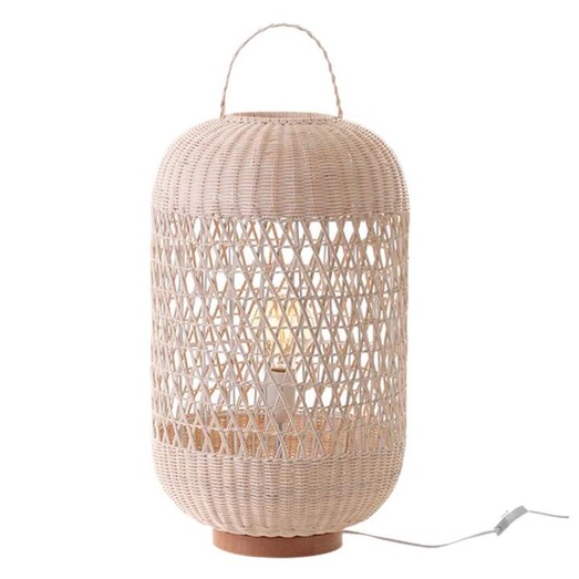 Picture of Ophelia Rattan Table Lamp in Light Brown by Lexi Lighting
