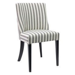 Picture of Opheline Black Legs Dining Chair, Narrow Stripes Fabric Black/White Dasch Design