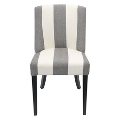 Picture of Opheline Legs Dining Chair, Wide Stripes in Black by Dasch Design