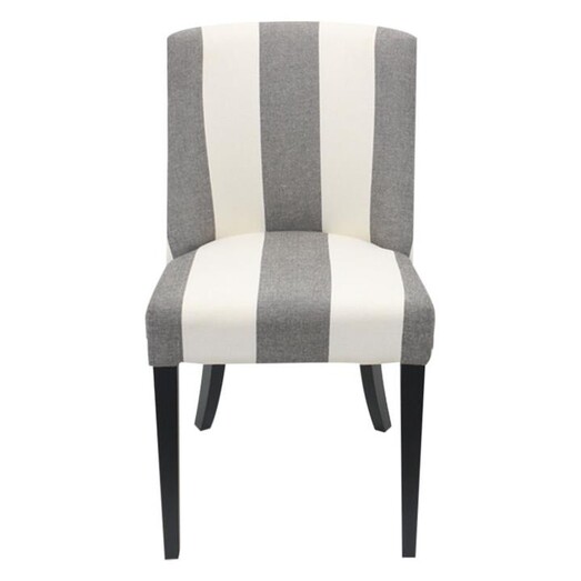 Picture of Opheline Legs Dining Chair, Wide Stripes in Black by Dasch Design
