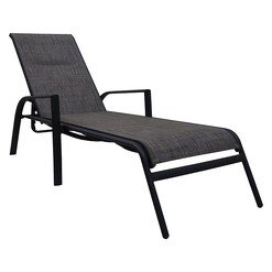 Picture of Opus II Outdoor Sun Lounger, Sand/Charcoal in Grey by Hartman