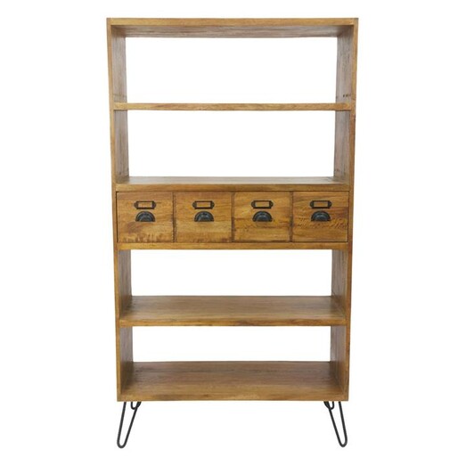 Picture of Oriana Wooden Bookcase Rustic Brown/Black Mise En Scene