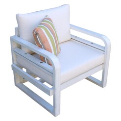Picture of Osasuna Outdoor Armchair Wood White QFurniture