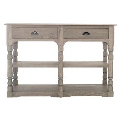 Picture of Oscar Oak Console Table in Weathered Oak by Jac Home Living