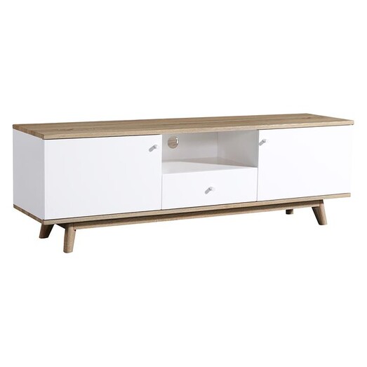 Picture of Oskar Entertainment Unit MDF White/Blonde Dover Mason