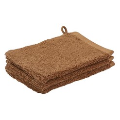 Picture of Oslo Cotton Wash Mitt in Light Brown by Aquanova