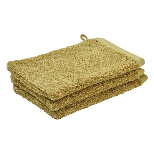 Picture of Oslo Cotton Wash Mitt in Mustard by Aquanova